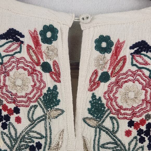 Anthropologie Let Me Be Victoria WMNS Lace Embroidered Mini Dress S Ivory NWT - Picture 10 of 16